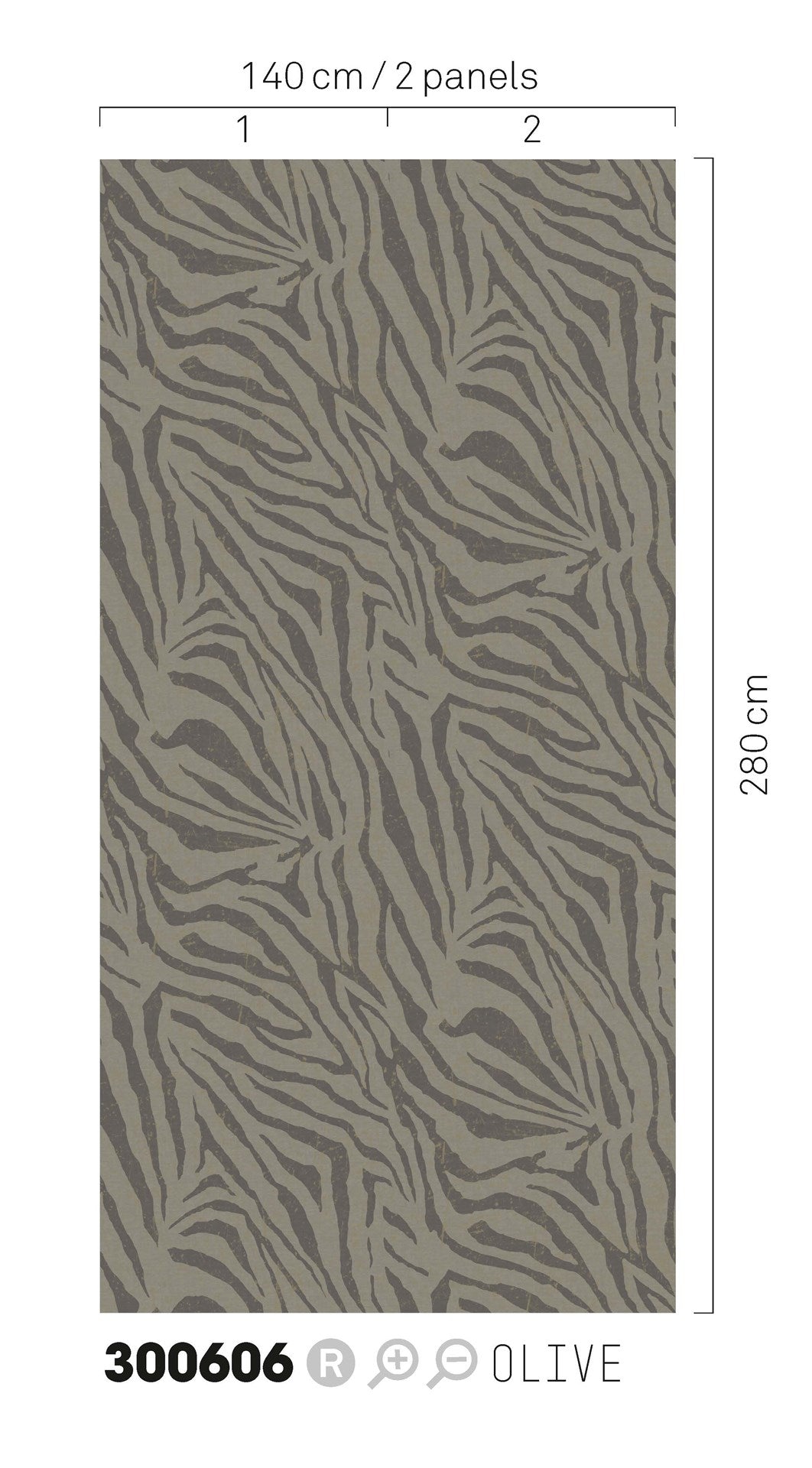 EIJFFINGER Skin 300606 - Afbeelding 2 - Groen, Zwart / Grijs, Etnisch, Stoer, Industrieel, Chic, Glamour, Dieren, Natuurlijk