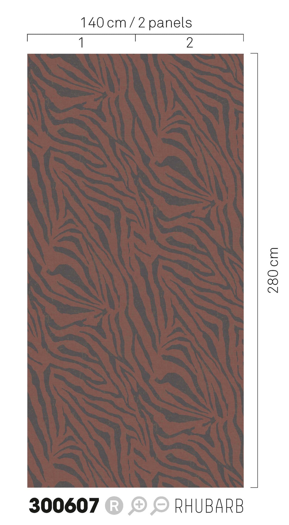 EIJFFINGER Skin 300607 - Afbeelding 2 - Rood, Zwart / Grijs, Etnisch, Stoer, Industrieel, Chic, Glamour, Dieren, Natuurlijk