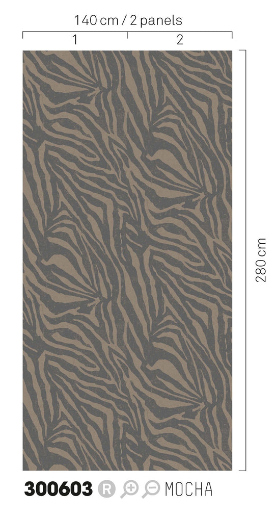 EIJFFINGER Skin 300603 - Afbeelding 2 - Naturel, Zwart / Grijs, Etnisch, Stoer, Industrieel, Chic, Glamour, Dieren