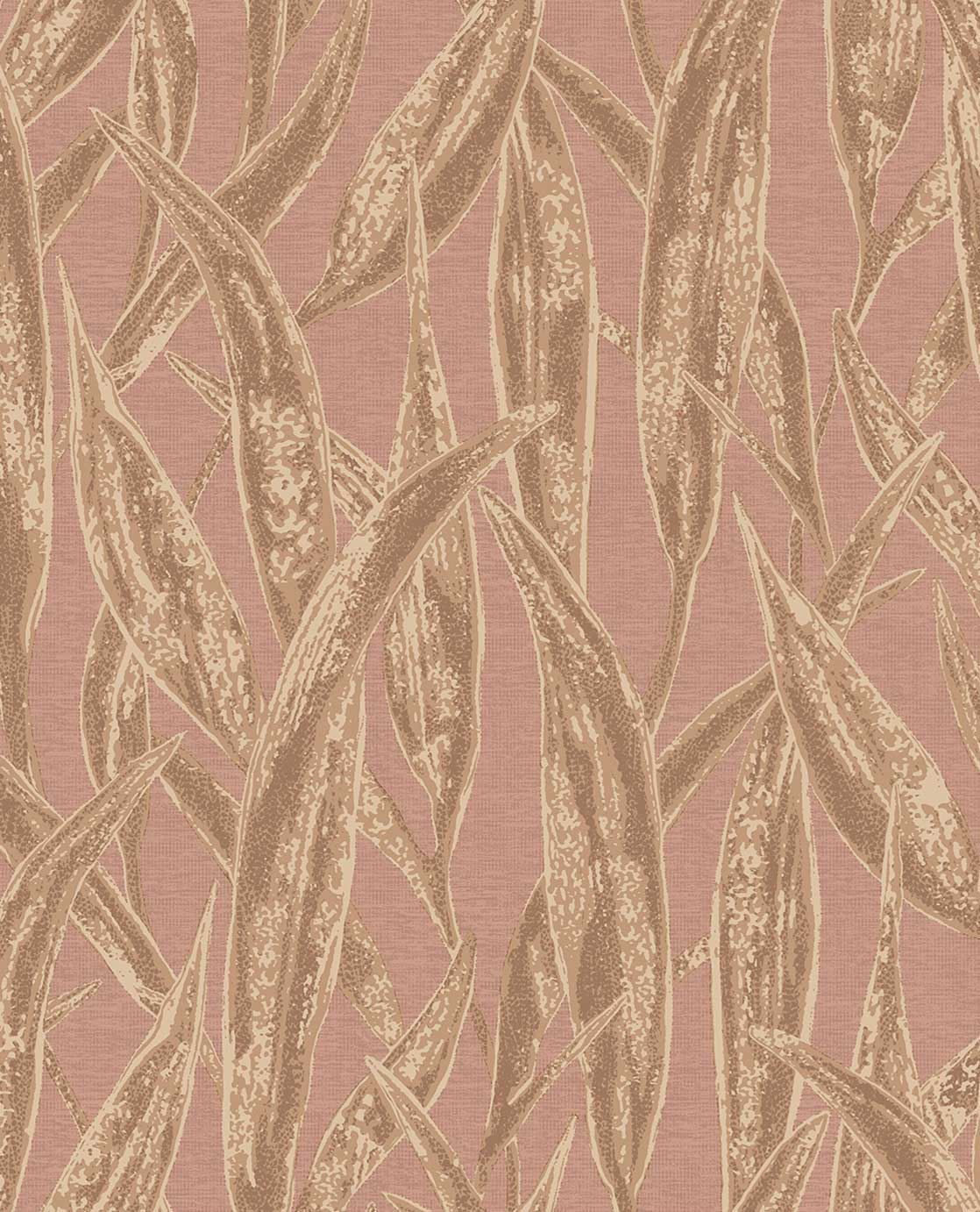 EIJFFINGER Waterfront 300802 - Afbeelding 1 - Naturel, Rood, Metallic, Scandinavisch, Landelijk, Etnisch, Natuurlijk, Bladeren