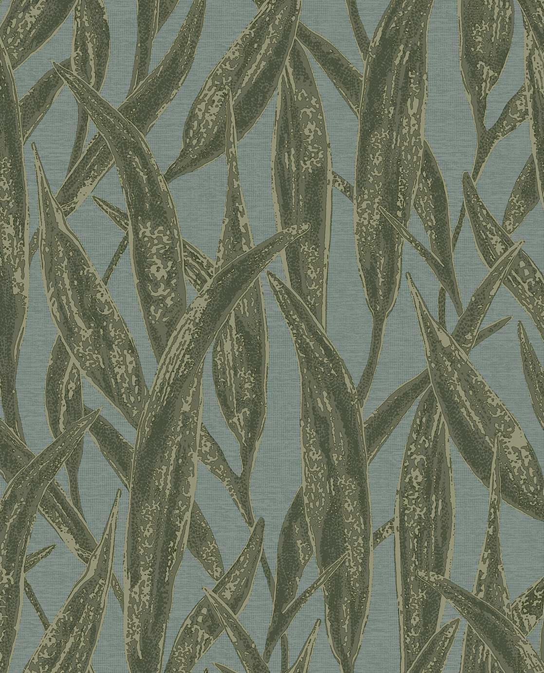 EIJFFINGER Waterfront 300804 - Afbeelding 1 - Blauw, Groen, Scandinavisch, Landelijk, Etnisch, Natuurlijk, Bladeren