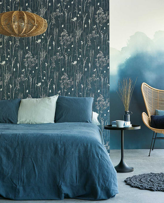 EIJFFINGER Waterfront 300814 - Afbeelding 3 - Blauw, Scandinavisch, Landelijk, Romantisch, Natuurlijk, Bloemen, Bladeren
