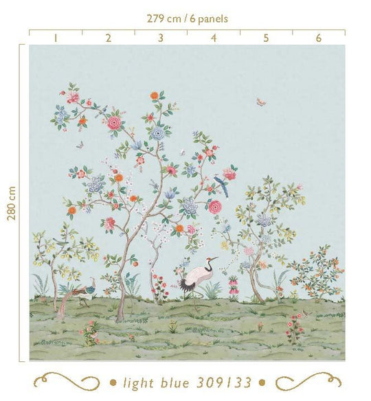 EIJFFINGER Wallpower Favourites 309133 - Afbeelding 3 - Blauw, Romantisch, Kinderkamer, Pip Studio, Vogels, Bloemen