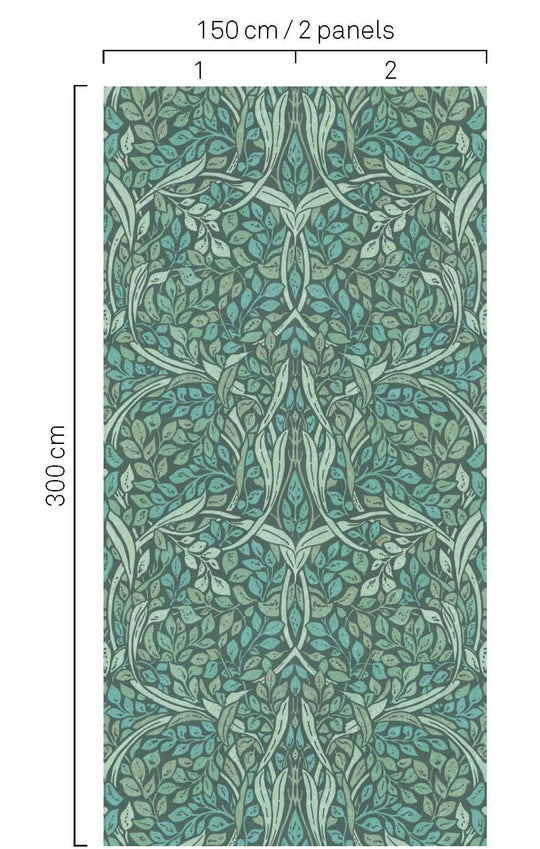 EIJFFINGER Wallpower Favourites 309009 - Afbeelding 3 - Groen, Scandinavisch, Retro, Vintage, Romantisch, Bladeren