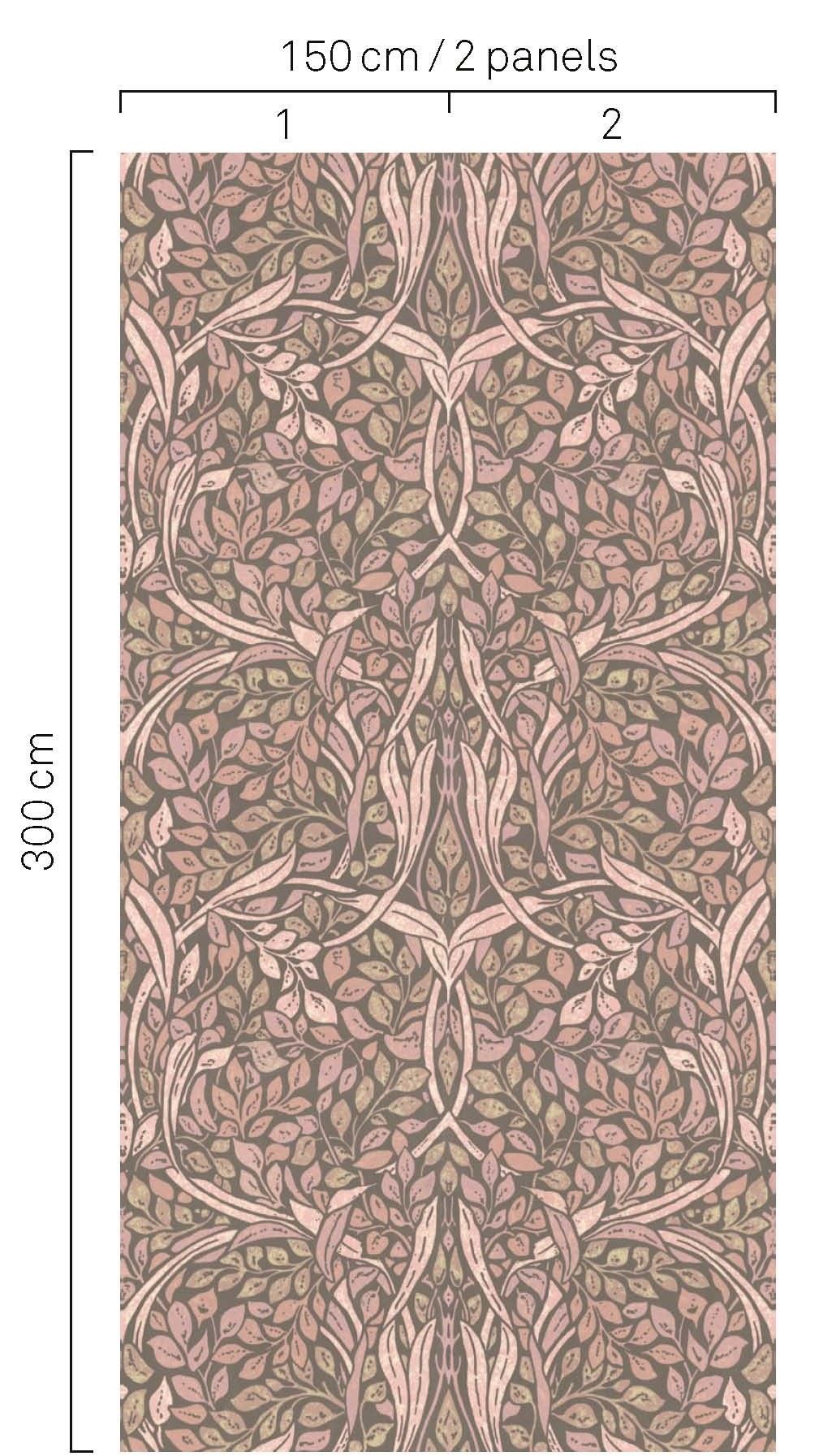 EIJFFINGER Wallpower Favourites 309010 - Afbeelding 3 - Naturel, Rood, Metallic, Scandinavisch, Retro, Vintage, Romantisch, Bladeren