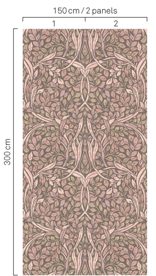 EIJFFINGER Wallpower Favourites 309010 - Afbeelding 3 - Naturel, Rood, Metallic, Scandinavisch, Retro, Vintage, Romantisch, Bladeren