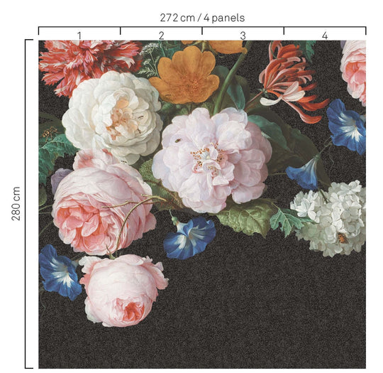 EIJFFINGER Wallpower Favourites 309030 - Afbeelding 3 - Multi, Zwart / Grijs, Klassiek, Bloemen