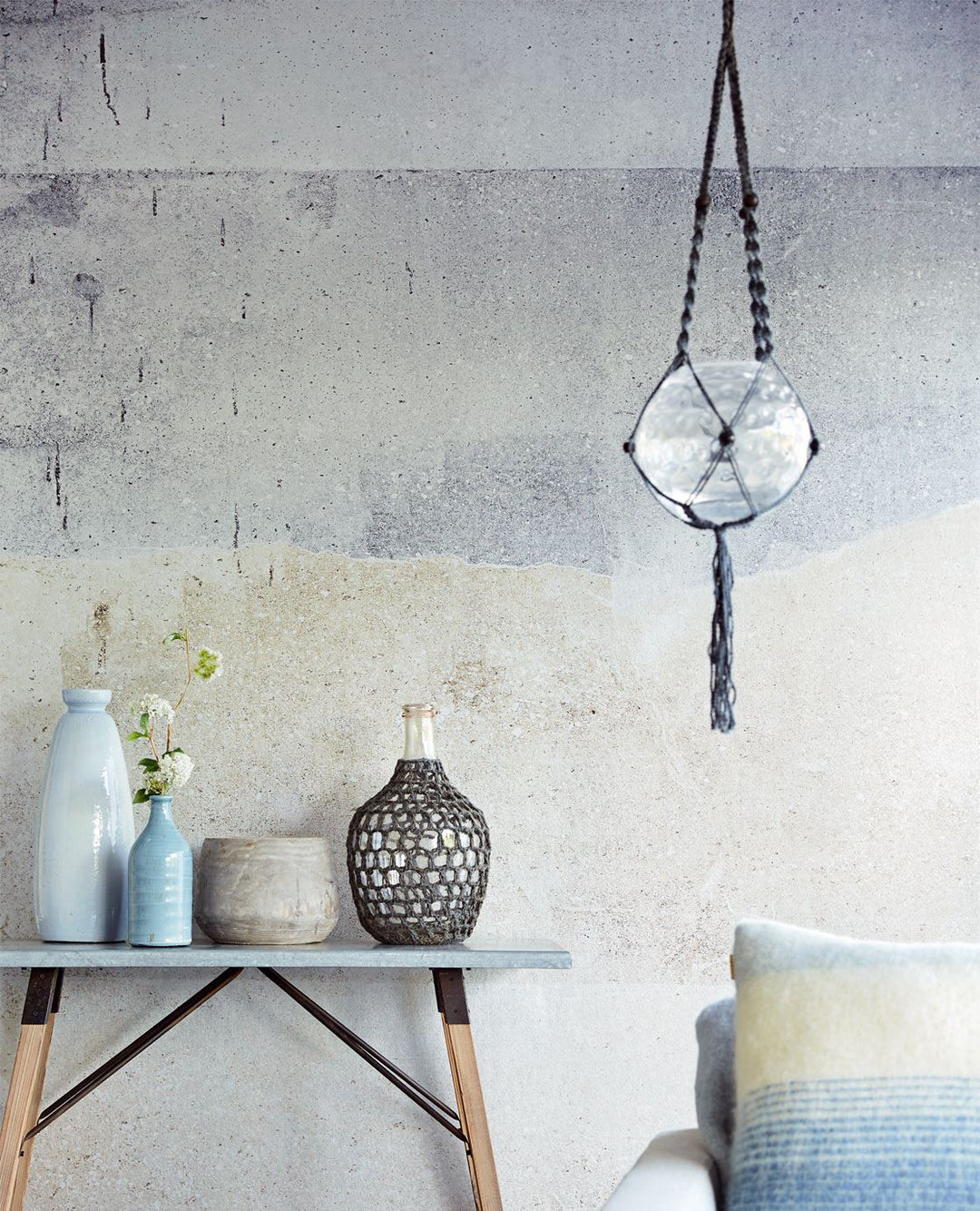 EIJFFINGER Wallpower Favourites 309041 - Afbeelding 2 - Blauw, Scandinavisch, Stoer, Industrieel, Beton