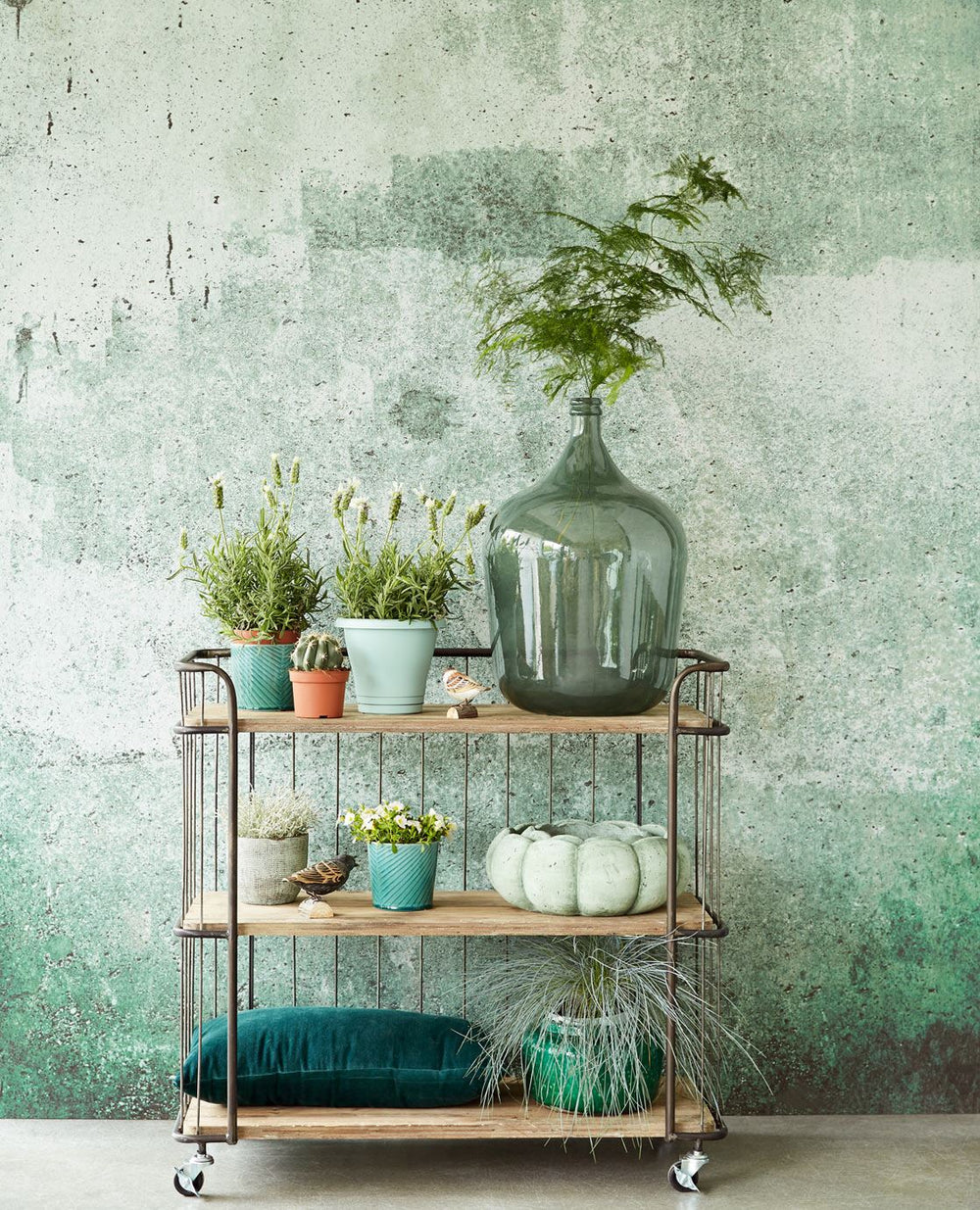 EIJFFINGER Wallpower Favourites 309042 - Afbeelding 2 - Groen, Stoer, Industrieel, Beton