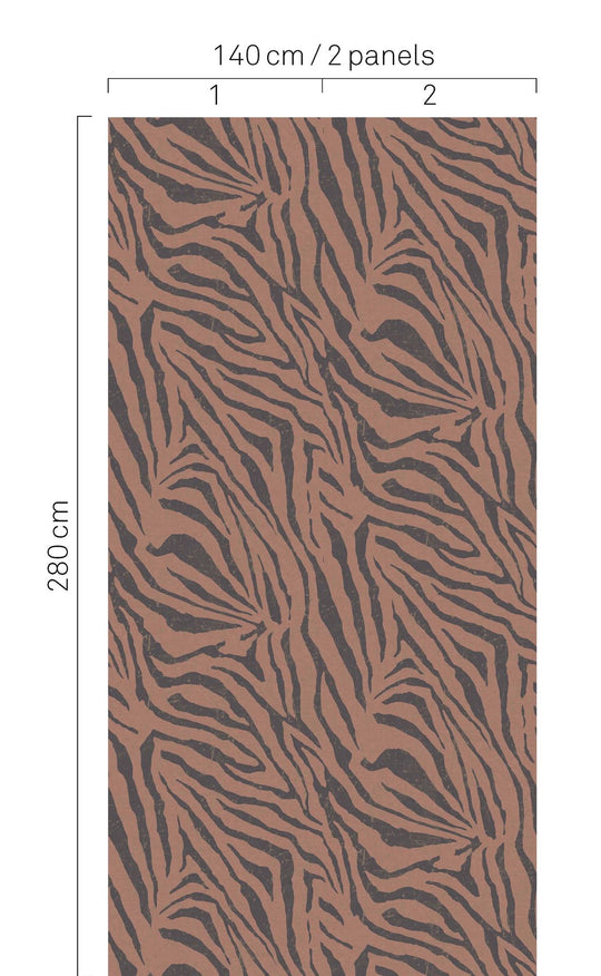 EIJFFINGER Wallpower Favourites 309064 - Afbeelding 3 - Rood, Zwart / Grijs, Etnisch, Stoer, Industrieel, Chic, Glamour, Dieren, Natuurlijk