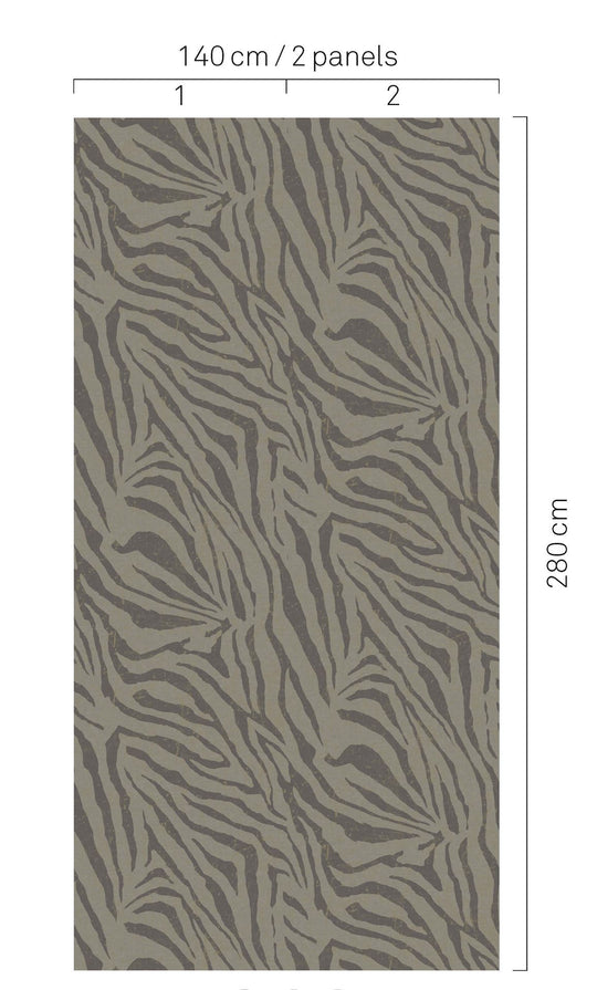 EIJFFINGER Wallpower Favourites 309065 - Afbeelding 2 - Groen, Zwart / Grijs, Etnisch, Stoer, Industrieel, Chic, Glamour, Dieren, Natuurlijk