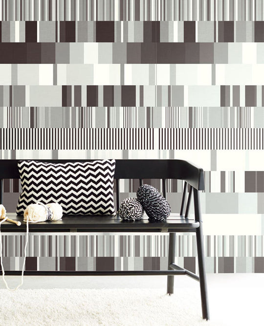 EIJFFINGER Wallpower Favourites 309080 - Afbeelding 2 - Zwart / Grijs, Stoer, Industrieel, Strepen, Grafisch