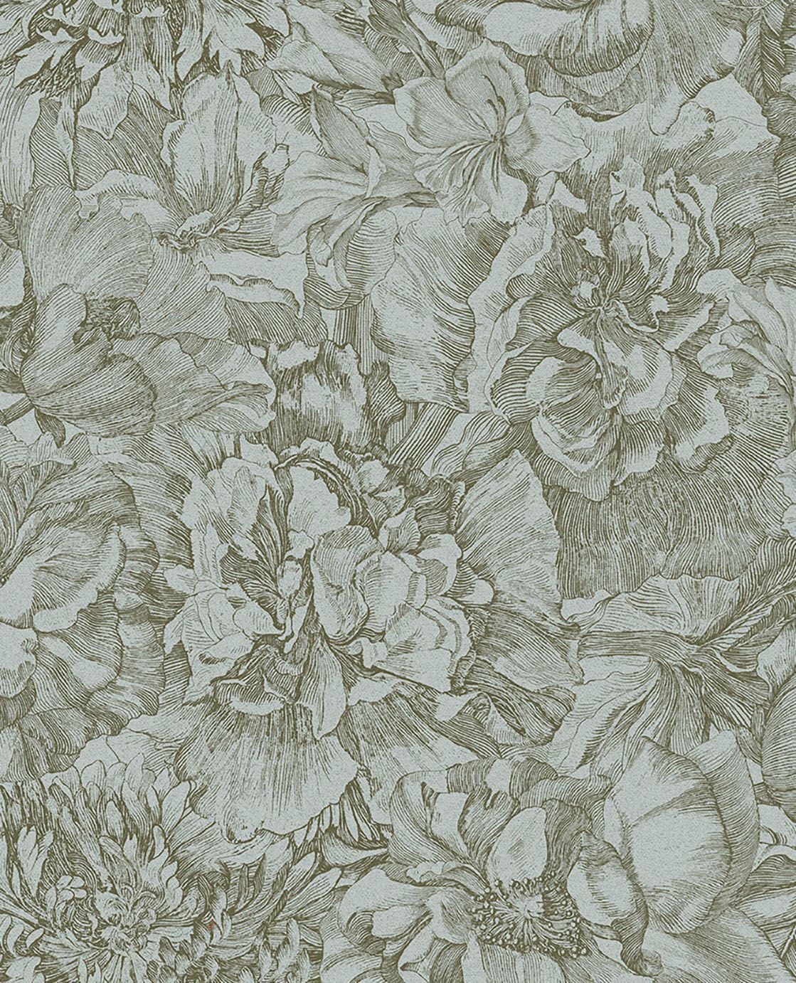 EIJFFINGER Museum 307342 - Afbeelding 1 - Blauw, Groen, Romantisch, Klassiek, Bloemen