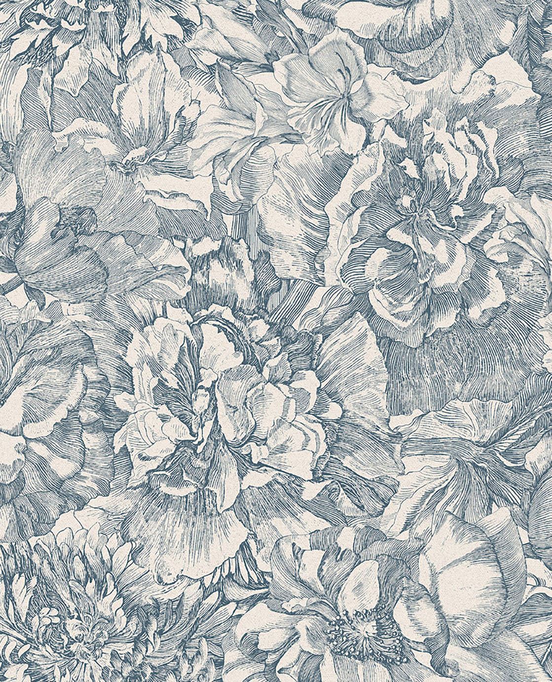 EIJFFINGER Museum 307343 - Afbeelding 1 - Blauw, Romantisch, Klassiek, Bloemen