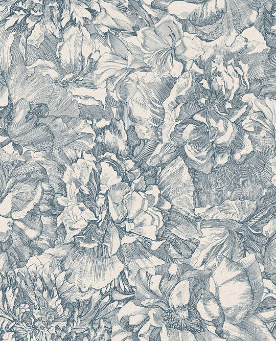 EIJFFINGER Museum 307343 - Afbeelding 1 - Blauw, Romantisch, Klassiek, Bloemen