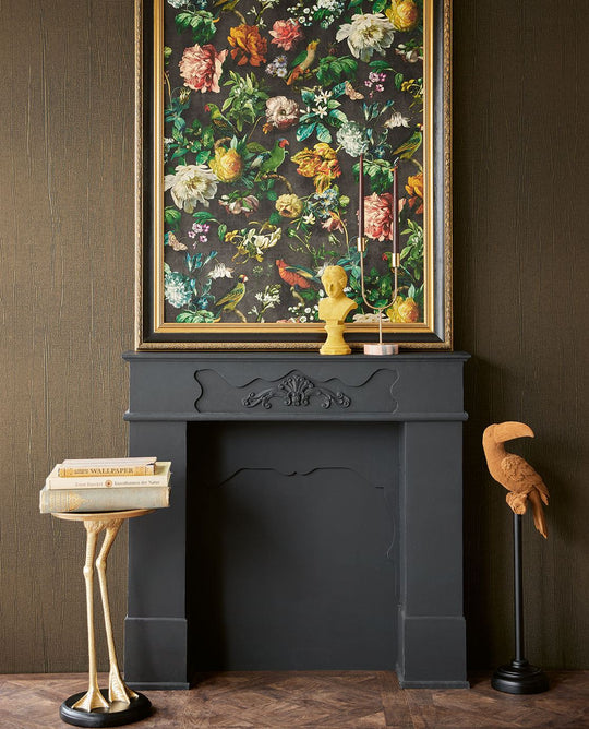 EIJFFINGER Museum 307300 - Afbeelding 2 - Zwart / Grijs, Retro, Vintage, Klassiek, Stoer, Industrieel, Vogels, Bloemen, Bladeren