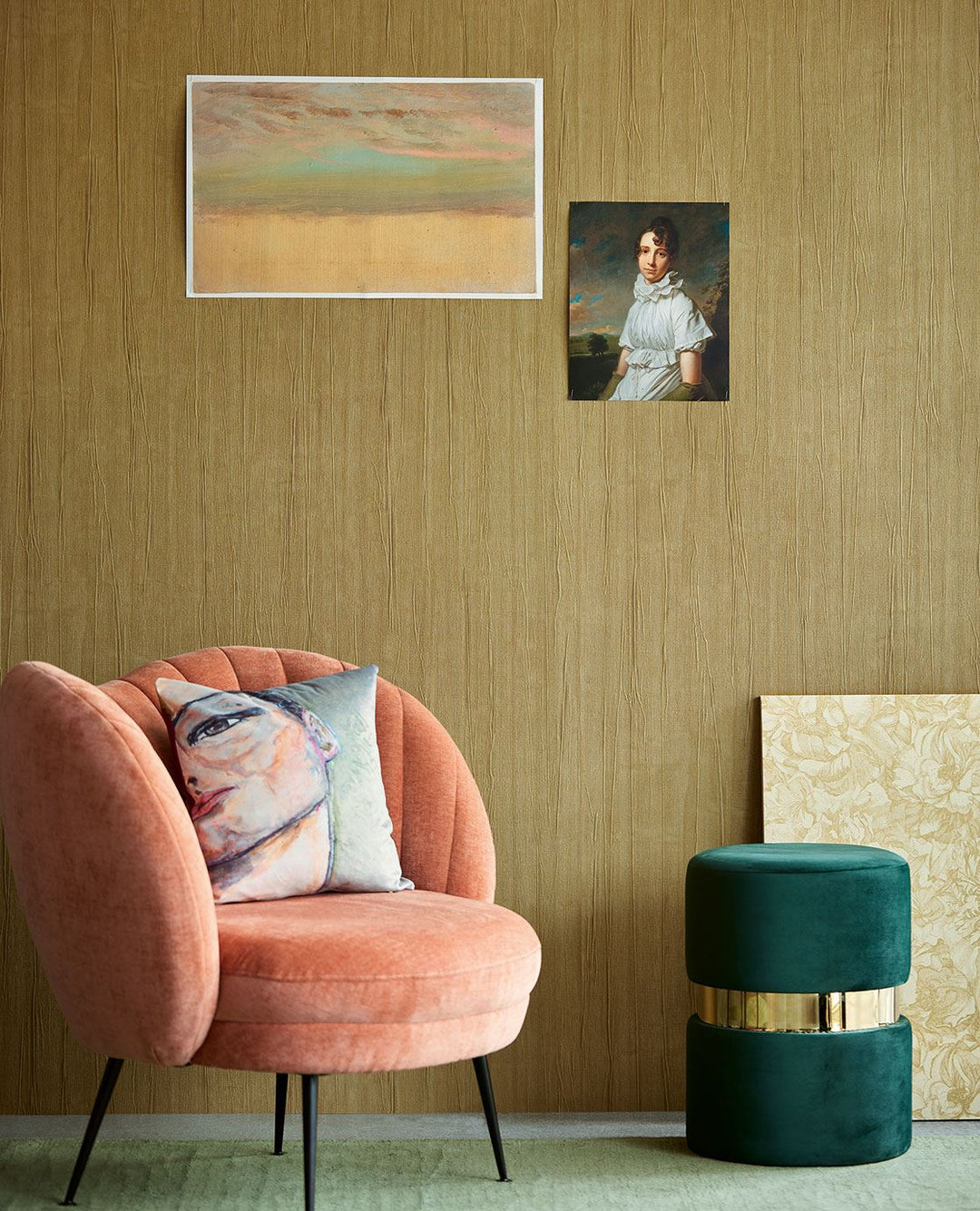 EIJFFINGER Museum 307337 - Afbeelding 2 - Geel, Goud, Klassiek, Chic, Glamour, Effen, Uni, Structuren