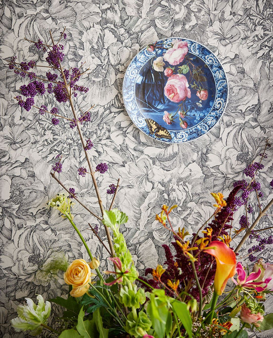 EIJFFINGER Museum 307340 - Afbeelding 3 - Zwart / Grijs, Romantisch, Klassiek, Bloemen
