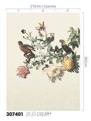 EIJFFINGER Museum 307401 - Afbeelding 3 - Wit, Retro, Vintage, Romantisch, Klassiek, Vogels, Bloemen