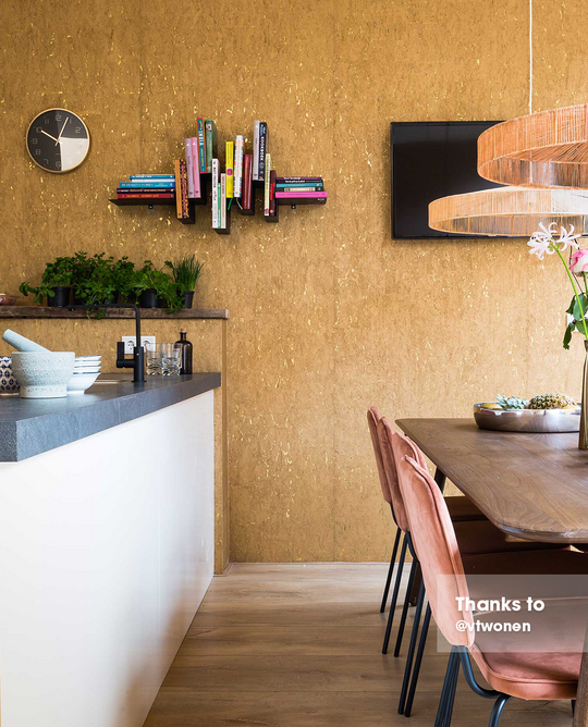 EIJFFINGER Natural Wallcovering II 389534 - Afbeelding 5 - Geel, Goud, Landelijk, Etnisch, Chic, Glamour, Natuurlijk, Structuren