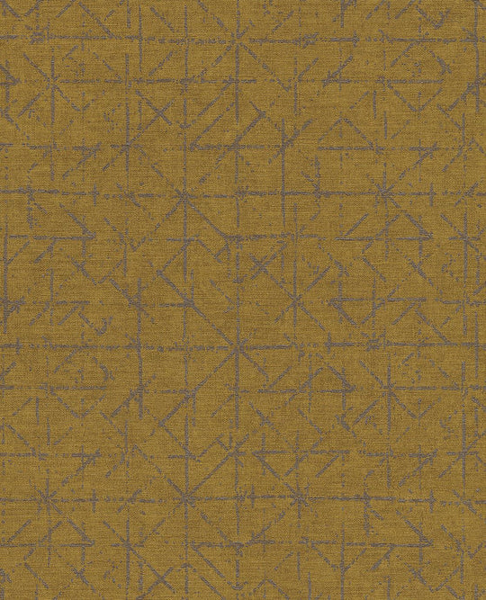 EIJFFINGER Topaz 394533 - Afbeelding 1 - Geel, Goud, Stoer, Industrieel, Chic, Glamour, Ruiten, Grafisch, Geometrisch