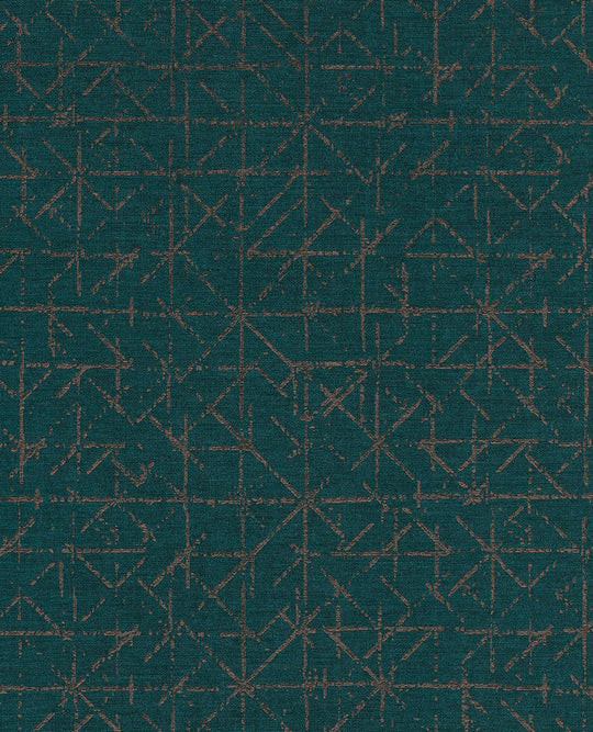 EIJFFINGER Topaz 394536 - Afbeelding 1 - Groen, Stoer, Industrieel, Chic, Glamour, Ruiten, Grafisch, Geometrisch