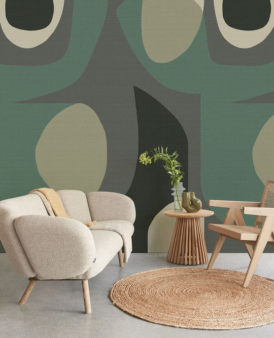 EIJFFINGER Artifact 312483 - Afbeelding 2 - Groen, Retro, Vintage, Stoer, Industrieel, Fantasie, Geometrisch 