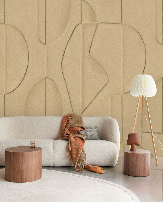 EIJFFINGER Artifact 312481 - Afbeelding 2 - Naturel, Goud, Retro, Vintage, Basic, Stoer, Industrieel, Geometrisch Beton