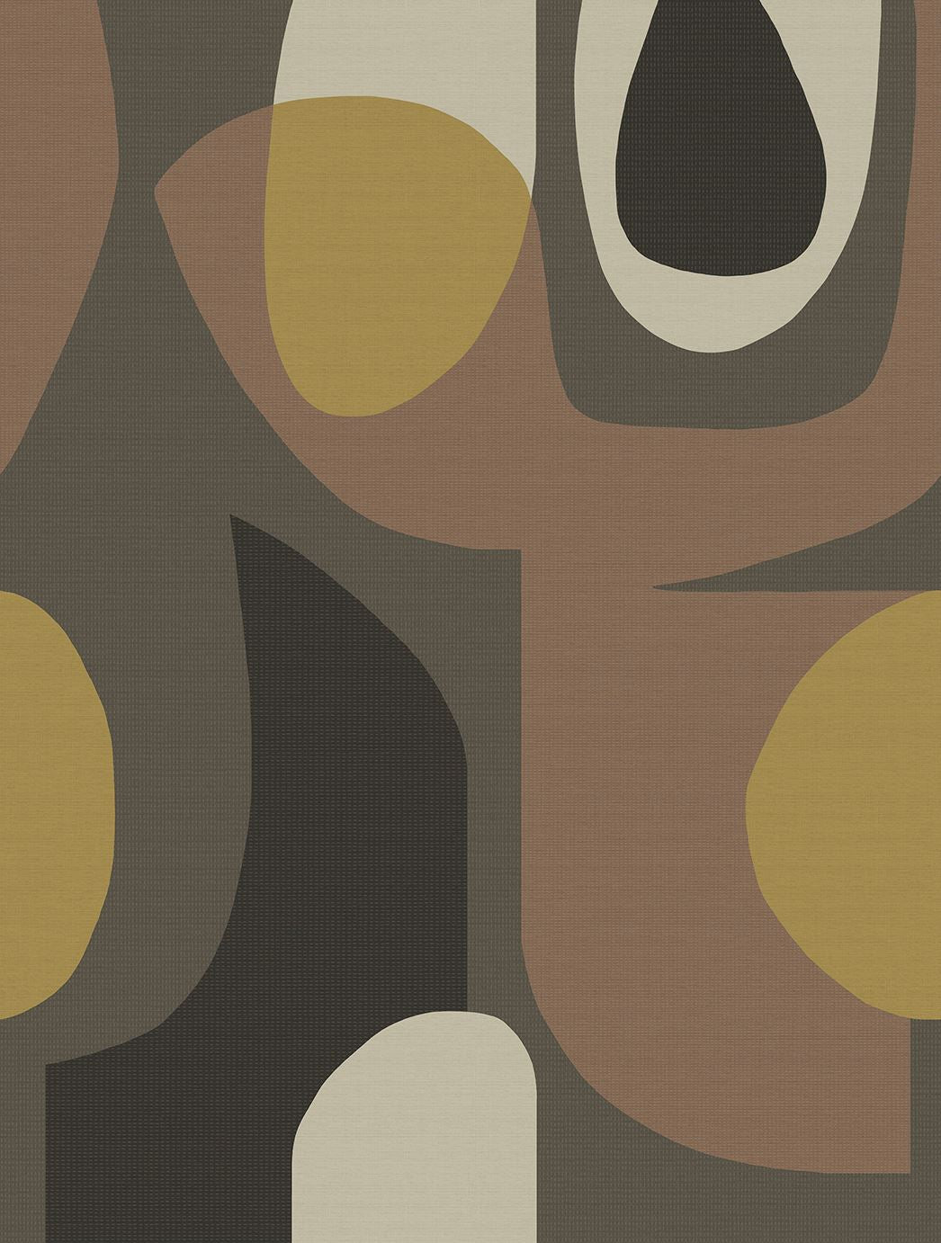 EIJFFINGER Artifact 312484 - Afbeelding 1 - Naturel, Oranje, Scandinavisch, Retro, Vintage, Basic, Fantasie, Geometrisch 