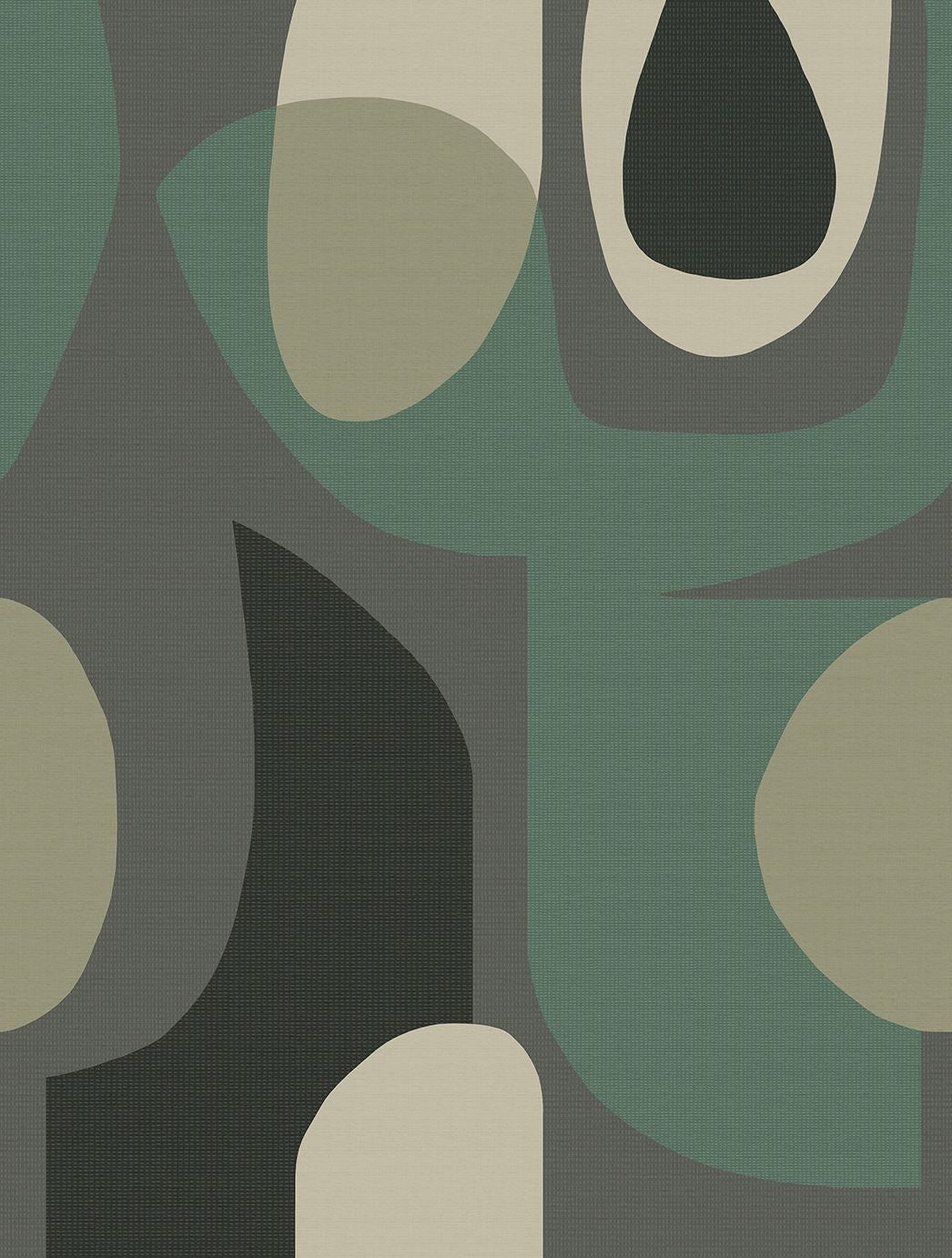 EIJFFINGER Artifact 312483 - Afbeelding 1 - Groen, Retro, Vintage, Stoer, Industrieel, Fantasie, Geometrisch 