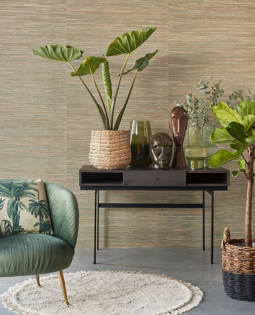 EIJFFINGER Natural Wallcovering III 303512 - Afbeelding 2 - Naturel, Groen, Landelijk, Etnisch, Natuurlijk, Structuren