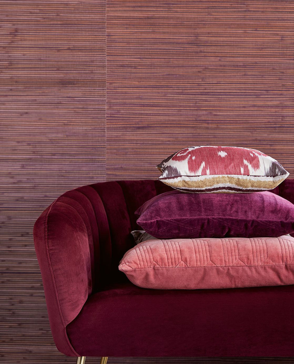 EIJFFINGER Natural Wallcovering III 303542 - Afbeelding 2 - Rood, Paars, Retro, Vintage, Landelijk, Etnisch, Natuurlijk, Structuren
