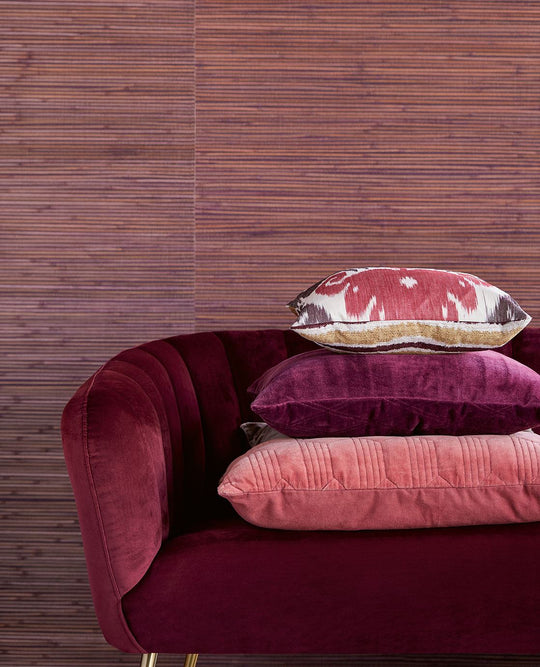 EIJFFINGER Natural Wallcovering III 303542 - Afbeelding 2 - Rood, Paars, Retro, Vintage, Landelijk, Etnisch, Natuurlijk, Structuren