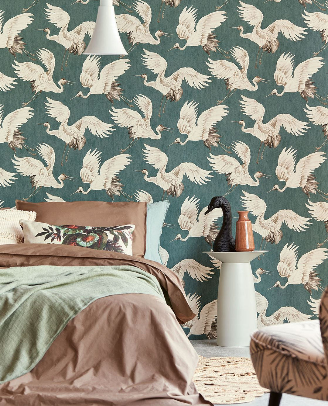 EIJFFINGER Oasis 317355 - Afbeelding 2 - Groen, Romantisch, Klassiek, Dieren, Vogels