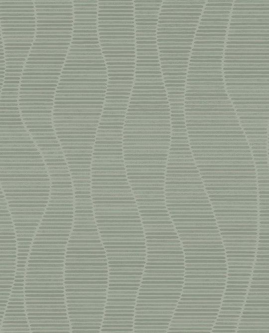 EIJFFINGER Artifact 312423 - Afbeelding 1 - Naturel, Groen, Retro, Vintage, Etnisch, Basic, Strepen, Structuren, Fantasie