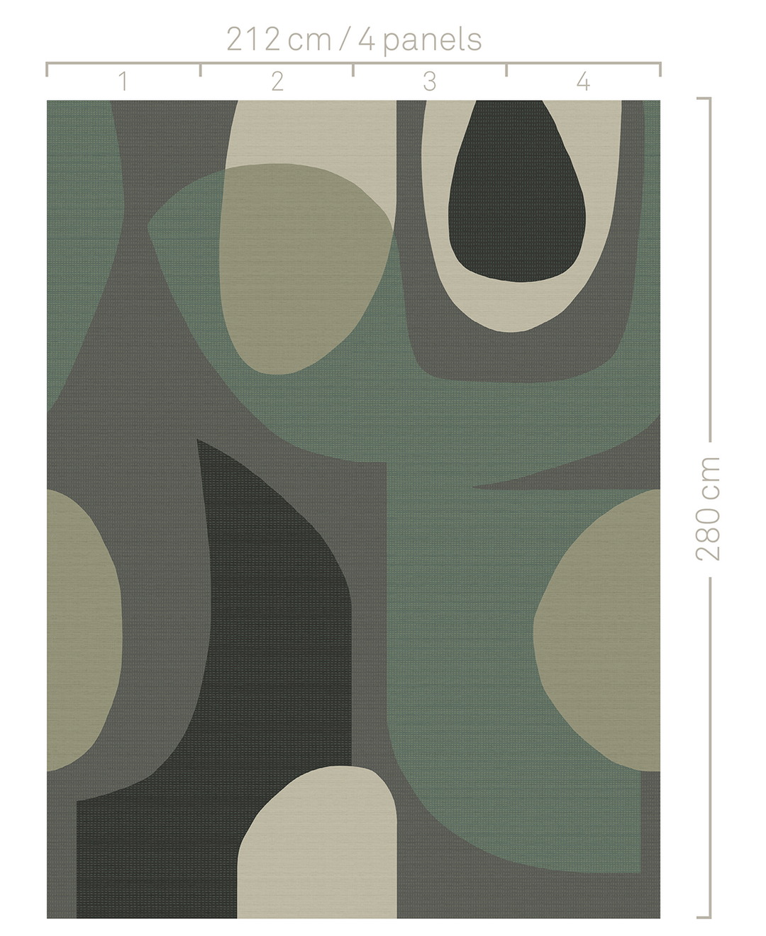 EIJFFINGER Artifact 312483 - Afbeelding 4 - Groen, Retro, Vintage, Stoer, Industrieel, Fantasie, Geometrisch 