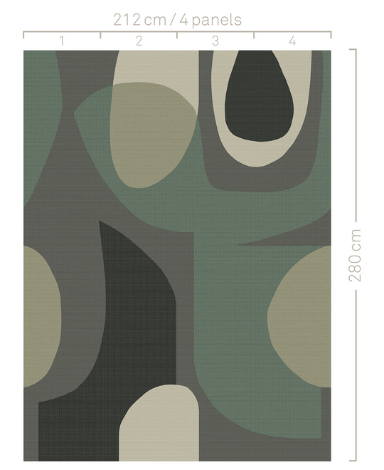 EIJFFINGER Artifact 312483 - Afbeelding 4 - Groen, Retro, Vintage, Stoer, Industrieel, Fantasie, Geometrisch 