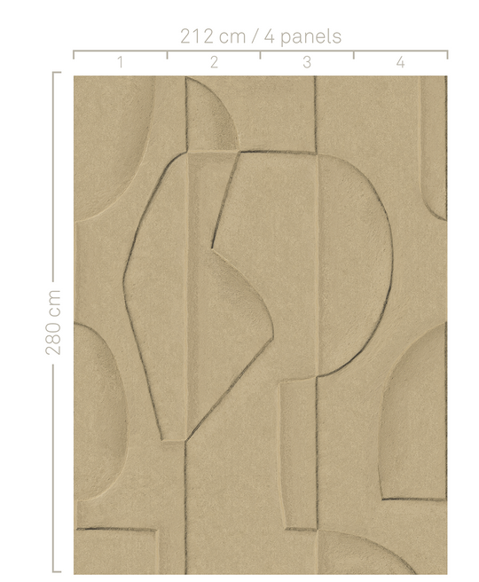 EIJFFINGER Artifact 312481 - Afbeelding 3 - Naturel, Goud, Retro, Vintage, Basic, Stoer, Industrieel, Geometrisch Beton