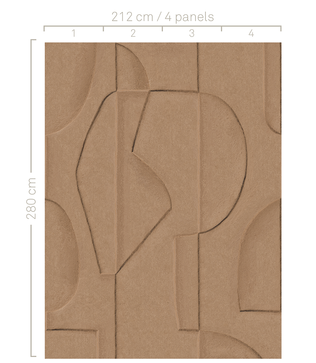 EIJFFINGER Artifact 312482 - Afbeelding 4 - Oranje, Metallic, Retro, Vintage, Basic, Stoer, Industrieel, Geometrisch Beton
