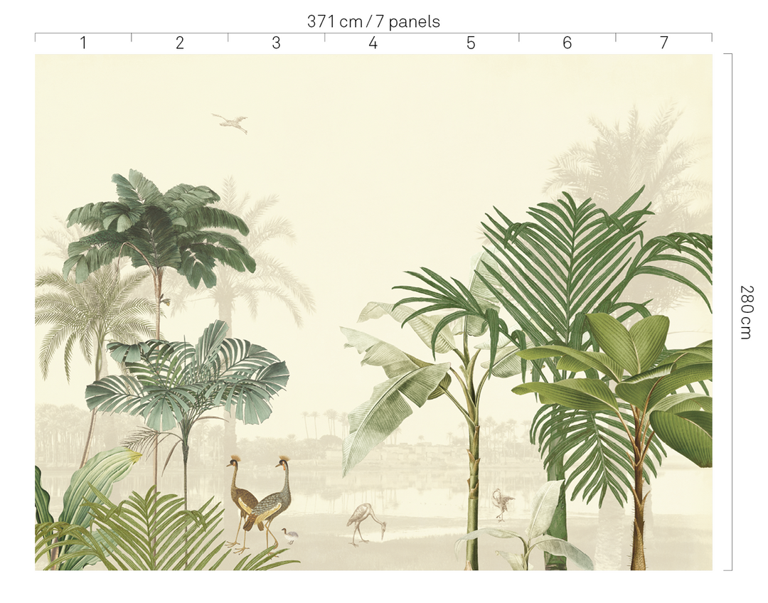 EIJFFINGER Oasis 317400 - Afbeelding 4 - Wit, Multi, Romantisch, Kinderkamer, Vogels, Bladeren