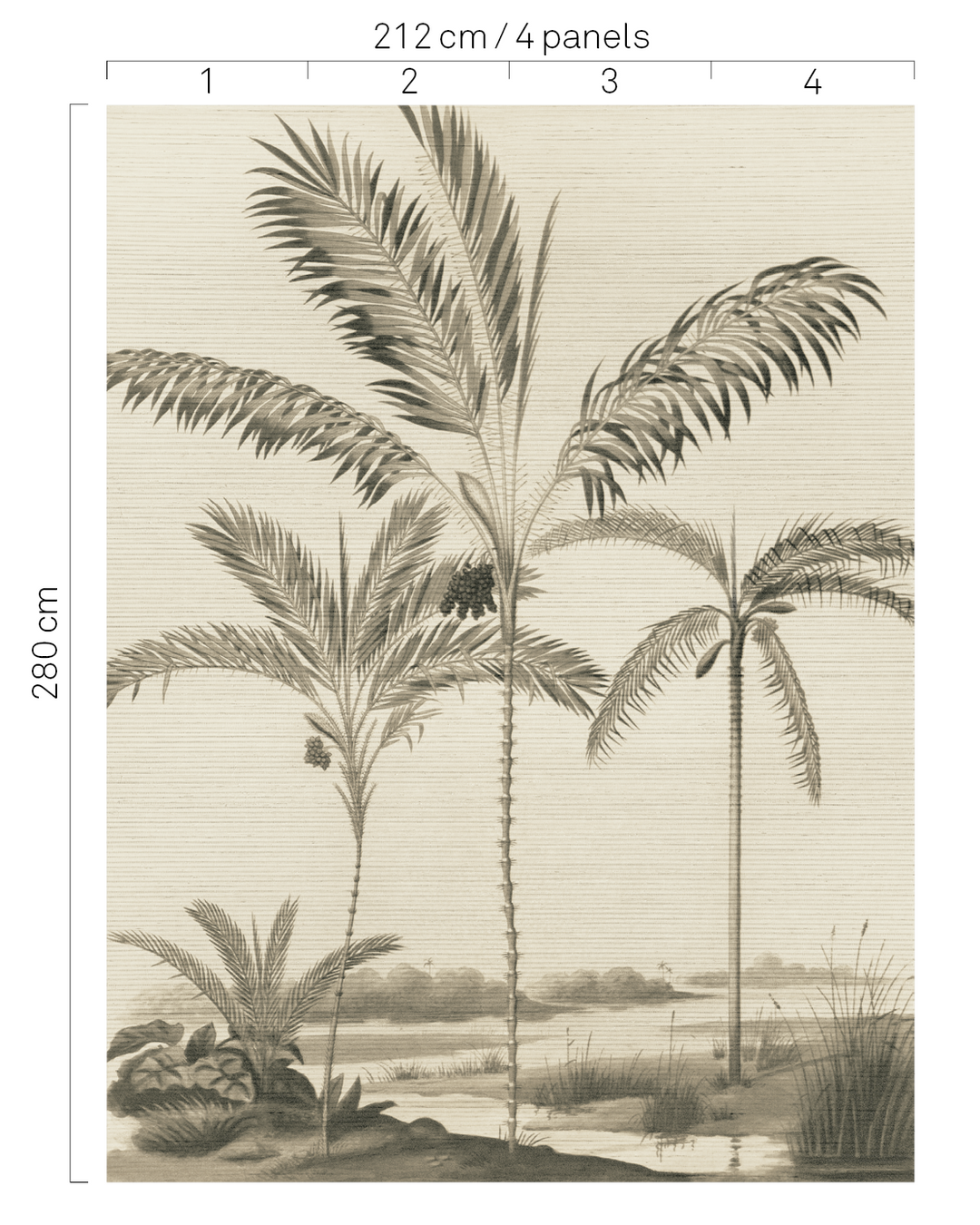 EIJFFINGER Oasis 317407 - Afbeelding 4 - Zwart / Grijs, Retro, Vintage, Landelijk, Stoer, Industrieel, Natuurlijk, Bladeren