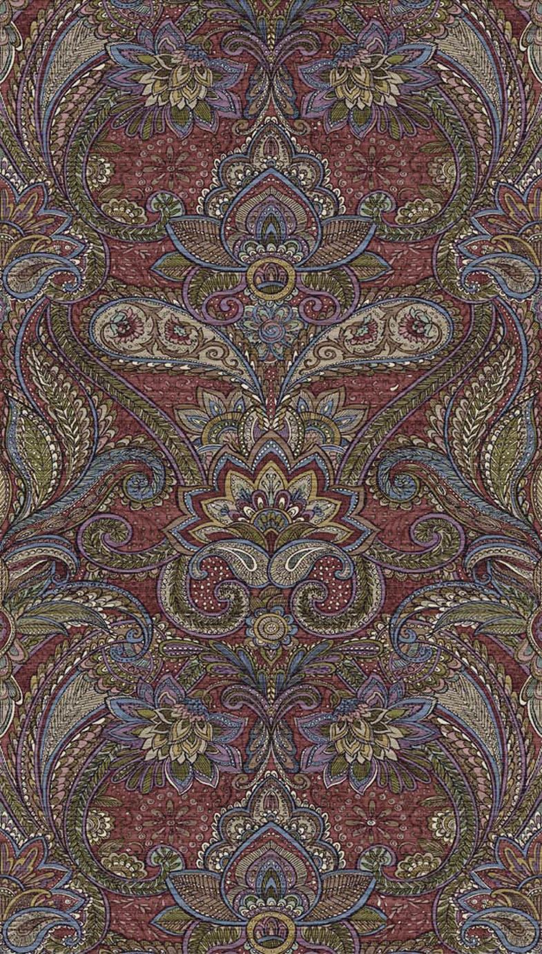 EIJFFINGER Wallpower Favourites 309083 - Afbeelding 1 - Multi, Rood, Paars, Etnisch, Klassiek, Chic, Glamour, Ornamenten, Bloemen