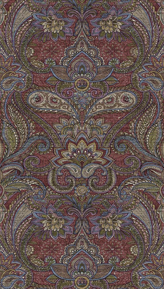 EIJFFINGER Wallpower Favourites 309083 - Afbeelding 1 - Multi, Rood, Paars, Etnisch, Klassiek, Chic, Glamour, Ornamenten, Bloemen