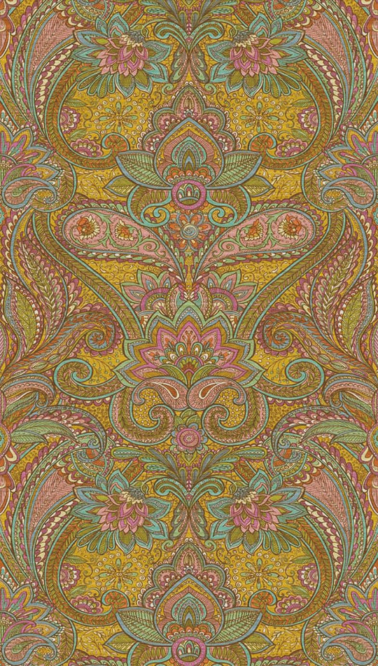 EIJFFINGER Wallpower Favourites 309084 - Afbeelding 1 - Multi, Geel, Etnisch, Klassiek, Chic, Glamour, Ornamenten, Bloemen