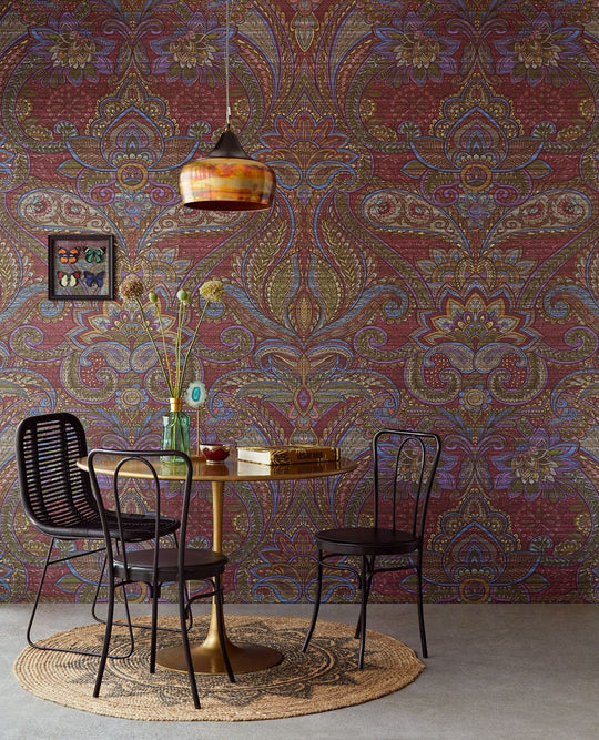EIJFFINGER Wallpower Favourites 309083 - Afbeelding 2 - Multi, Rood, Paars, Etnisch, Klassiek, Chic, Glamour, Ornamenten, Bloemen