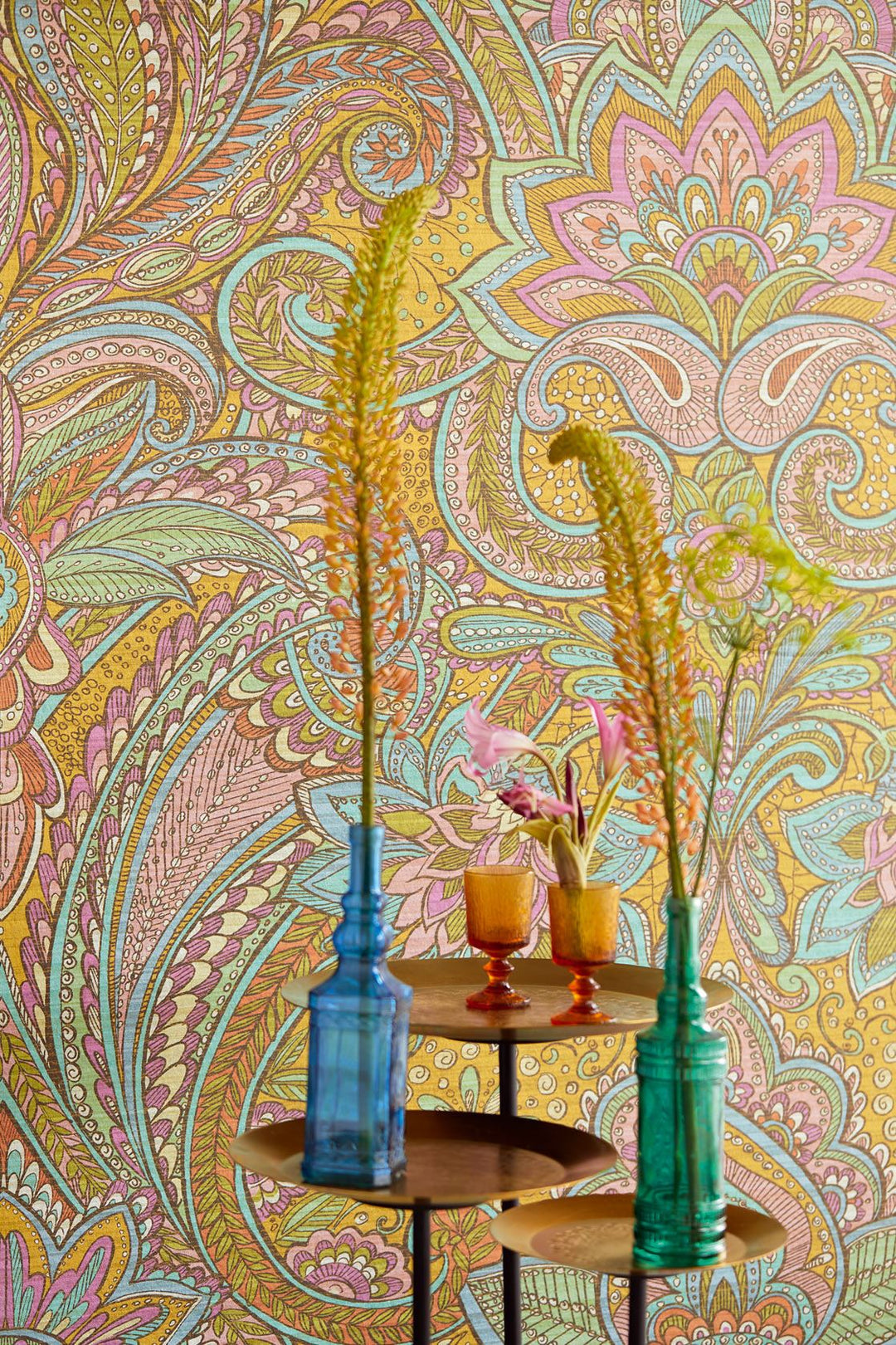 EIJFFINGER Wallpower Favourites 309084 - Afbeelding 2 - Multi, Geel, Etnisch, Klassiek, Chic, Glamour, Ornamenten, Bloemen