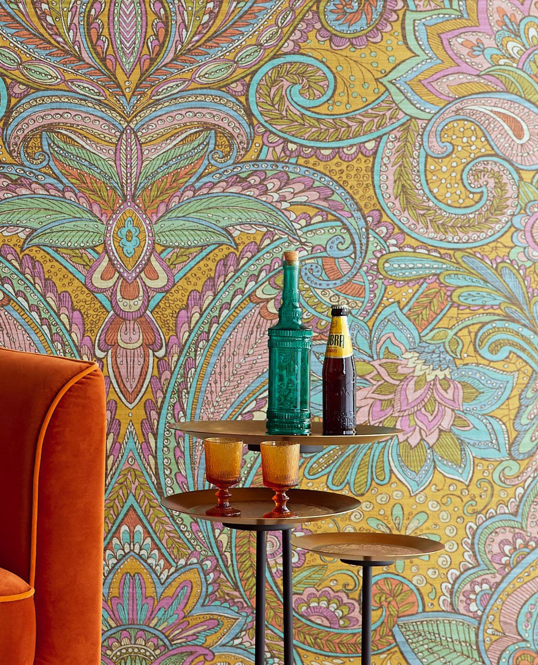 EIJFFINGER Wallpower Favourites 309084 - Afbeelding 3 - Multi, Geel, Etnisch, Klassiek, Chic, Glamour, Ornamenten, Bloemen