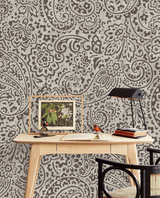 EIJFFINGER Wallpower Favourites 309087 - Afbeelding 2 - Zwart / Grijs, Etnisch, Stoer, Industrieel, Ornamenten, Beton