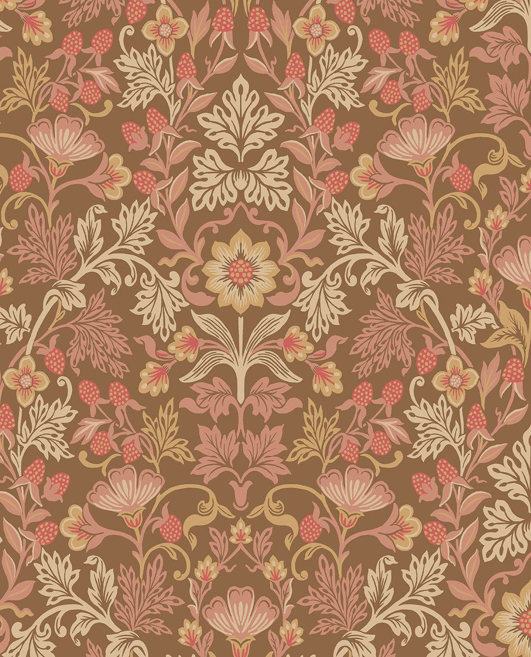 EIJFFINGER Posy 316005 - Afbeelding 1 - Metallic, Retro, Vintage, Romantisch, Ornamenten, Bloemen, Bladeren