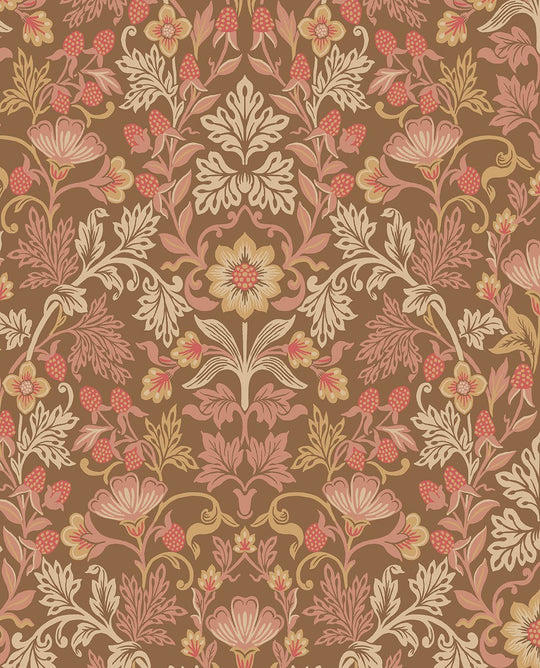 EIJFFINGER Posy 316005 - Afbeelding 1 - Metallic, Retro, Vintage, Romantisch, Ornamenten, Bloemen, Bladeren